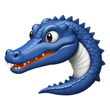 simple gator icon line art black and white sticker