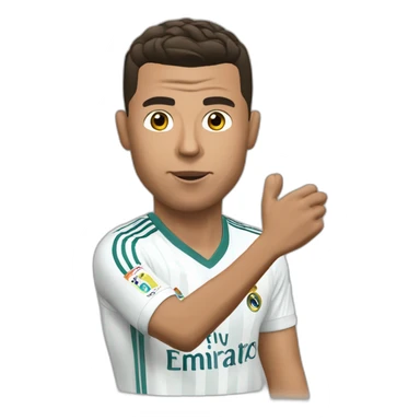 Ronaldo ayant un doigts dans le nez sticker