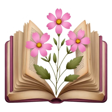 herbarium book with pink  sticker