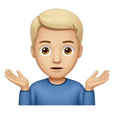 Light man shrugging sticker