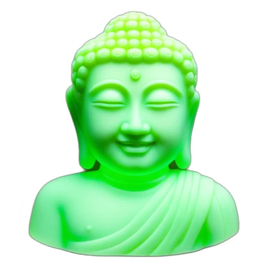 Bouddha uranium glass sticker