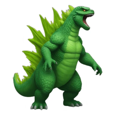 godzilla green atomic breath sticker