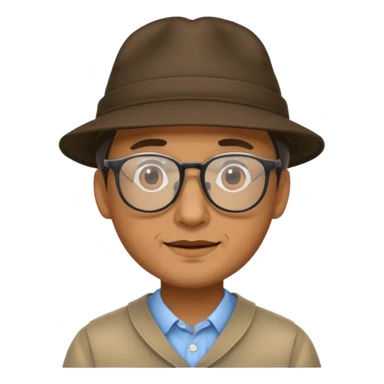 man wearing hats and glasses sticker
