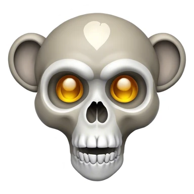 monkey skull sticker