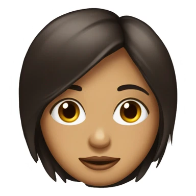 Chica de pelo lacio morena de ojos cafe oscuro sticker