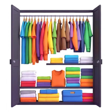 armario lleno de ropa a reventar sticker