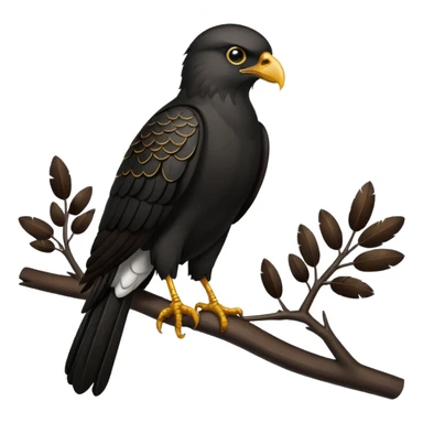black hawk bird sticker