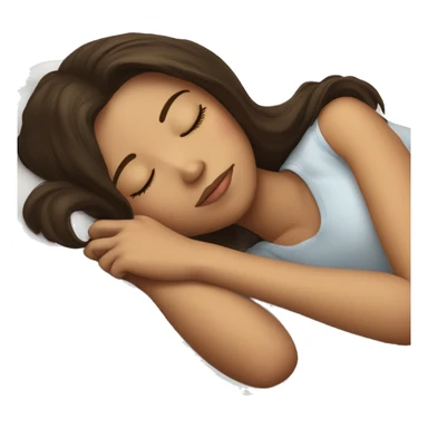 Brunette girl sleeping sticker