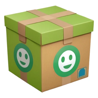 make delivery box in light green color  sticker