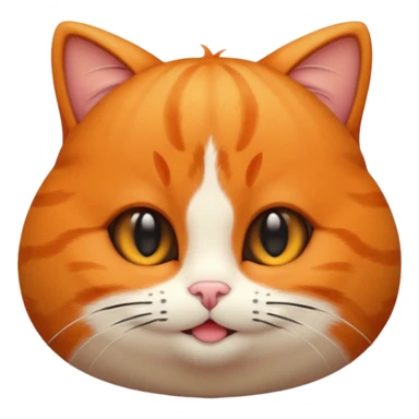 Orange cartoon Katze mit schwarzem melonenht sticker