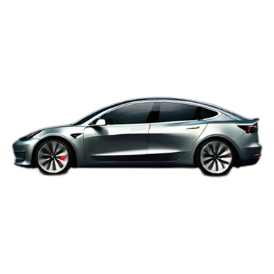 Tesla model 3 on highway sticker