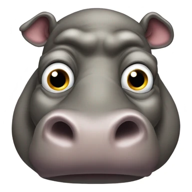 Ugly fat hippo sticker