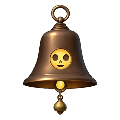 the midnight bell with moon at the back sticker