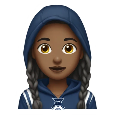 Girl wearing Dallas cowboys hoodie sticker