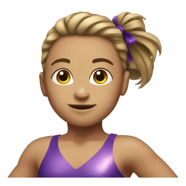 Gymnast with ribbon  sticker