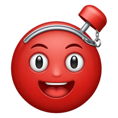Un emoji como sonrojado y mordiéndose el dedo  sticker
