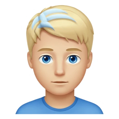 young man with blond hair sticker