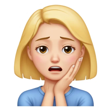 Girl holding neck crying  sticker