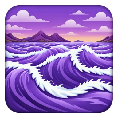A choppy purple river sticker