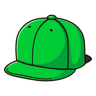 green baseball cap sticker