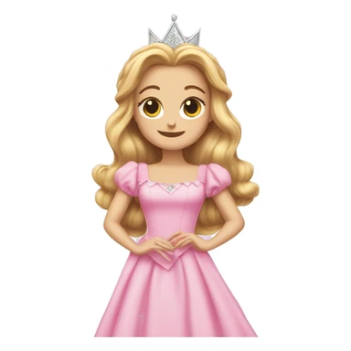 Glinda from the wizard of oz in a pink dress sticker