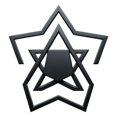 black hexagram sticker