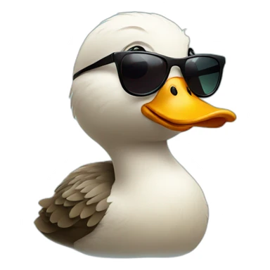 Duck with sunglasses  sticker