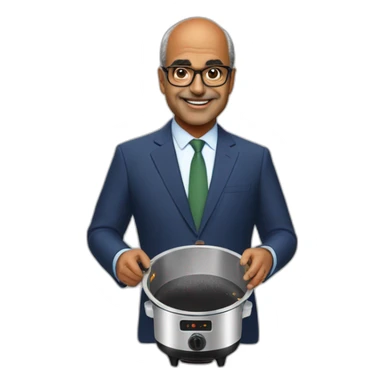 george alagiah with his Deep fat fryer sticker