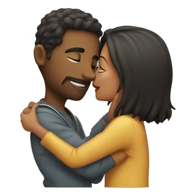 Guy and girl kissing  sticker