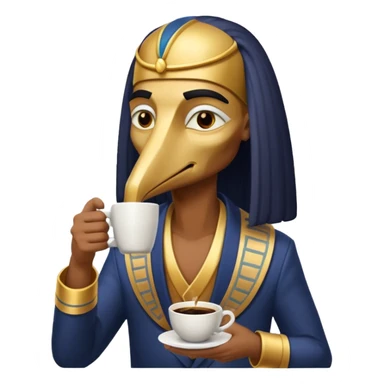 Thoth drink coffee sticker