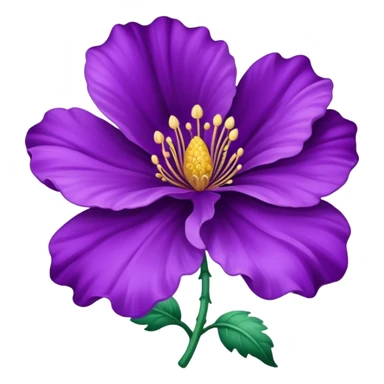 rococo regency purple flower sticker