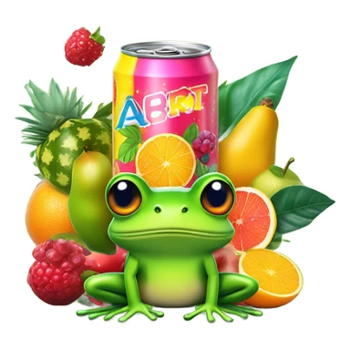 Fruity frog Energy Drink  sticker