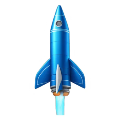 blue rocket sticker
