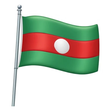 Flag header green middle white and bottom red sticker