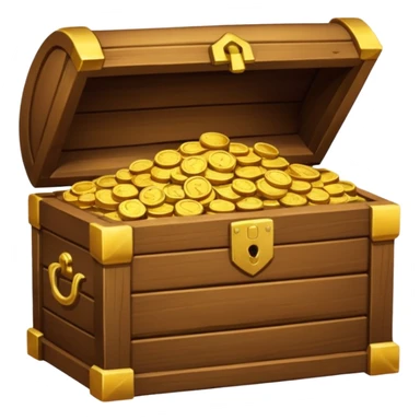 chest of coins sticker