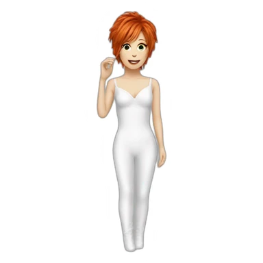 Mylene Farmer singing sticker