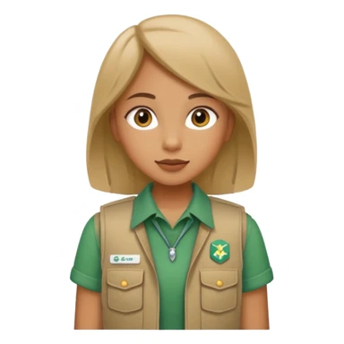 Girl scout khaki vest  sticker