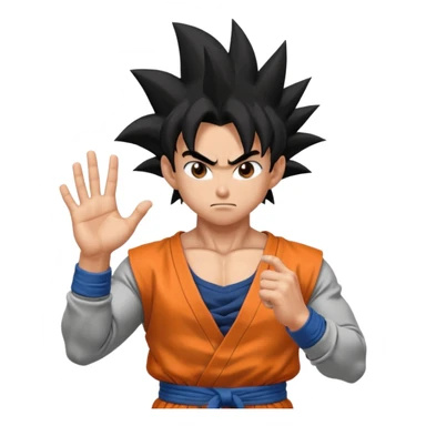 Goku fingers Ran  sticker