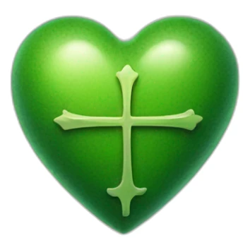 Coeur avec une croix sticker