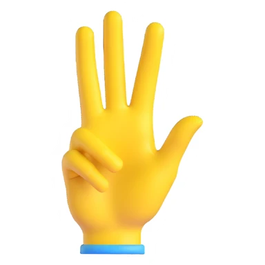 yellow hand making the 'OK' gesture, 3D emoji style, with a blue outline sticker