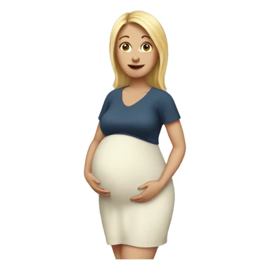 White pregnant woman  sticker