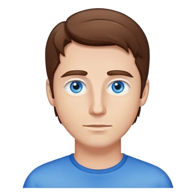 White men standing, blue eyes, brown hair. sticker