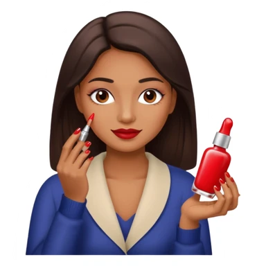 carita pintandose las uñas sticker