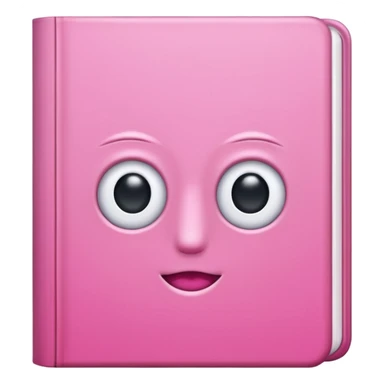 pink book without eyes sticker