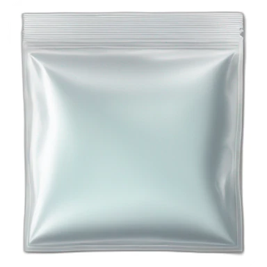 small square transparent ziplock bag, with white powder sticker