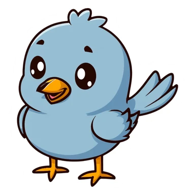 Cute bird with loving eyes sticker