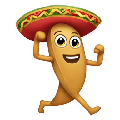 Dancing taco sticker