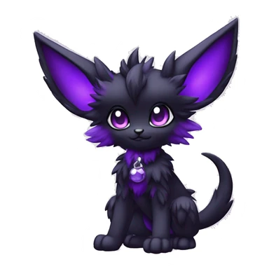Anthro-Edgy-Cool-Black-Purple-Contrast-Colors-Fantasy-Fur-Sona-Chibi-Shiny-Fakémon-Hybrid full body sticker