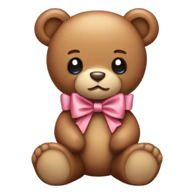 Teddy bear with a bow sticker