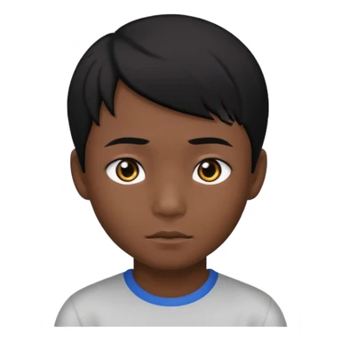 Dark Asian boy with black hair black eyes sticker